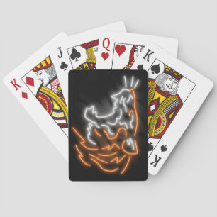 Cool Neon Tiger Playing Cards