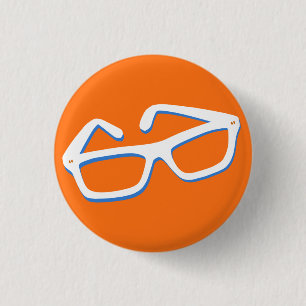 Cool Nerd Glasses 3 Cm Round Badge