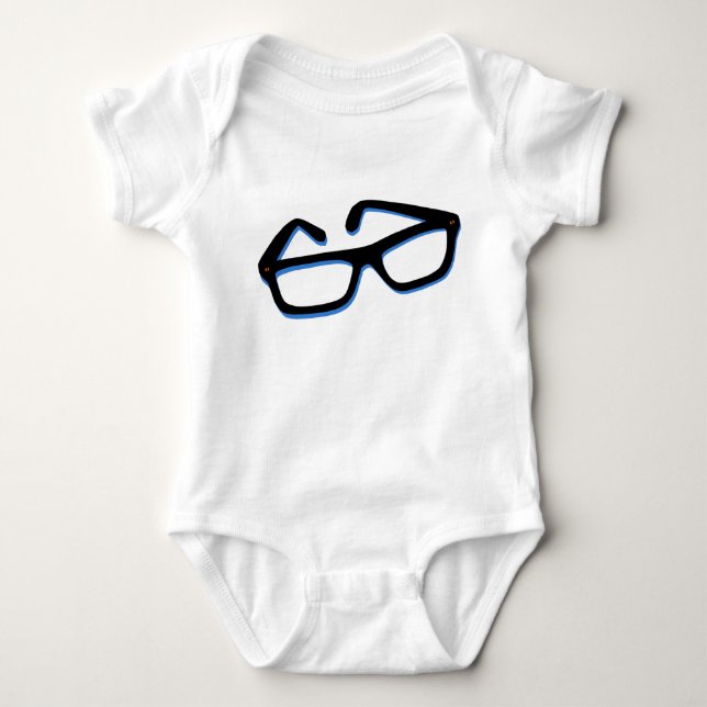 Cool Nerd Glasses Baby Bodysuit (Front)