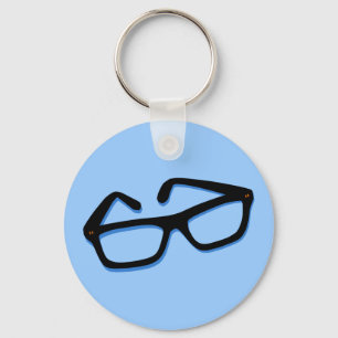 Cool Nerd Glasses Key Ring