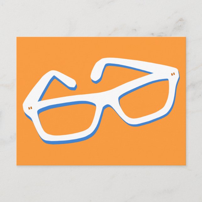 Cool Nerd Glasses Postcard (Front)
