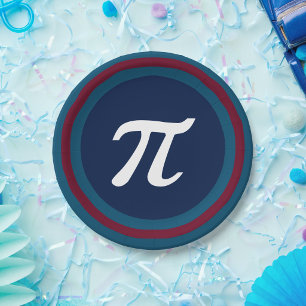 Cool Nerdy Geek Students Pi Day Party Paper Plates