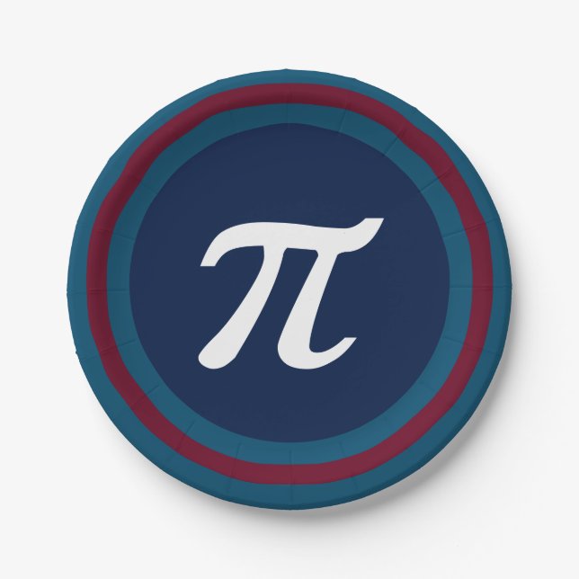 Cool Nerdy Geek Students Pi Day Party Paper Plates (Front)