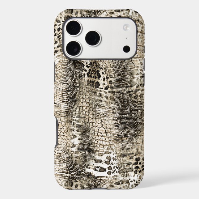 Cool Neutral Brown Snakeskin Pattern (Back)