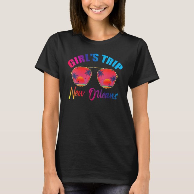 Cool New Orleans Girls Trip 2023 Beach Sunset Best T-Shirt (Front)