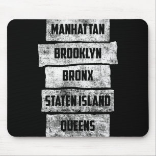Cool New York City 5 Boroughs, New York New York C Mouse Pad