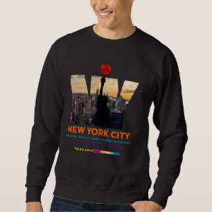 Cool New York city Skyline Illustration Graphic De Sweatshirt