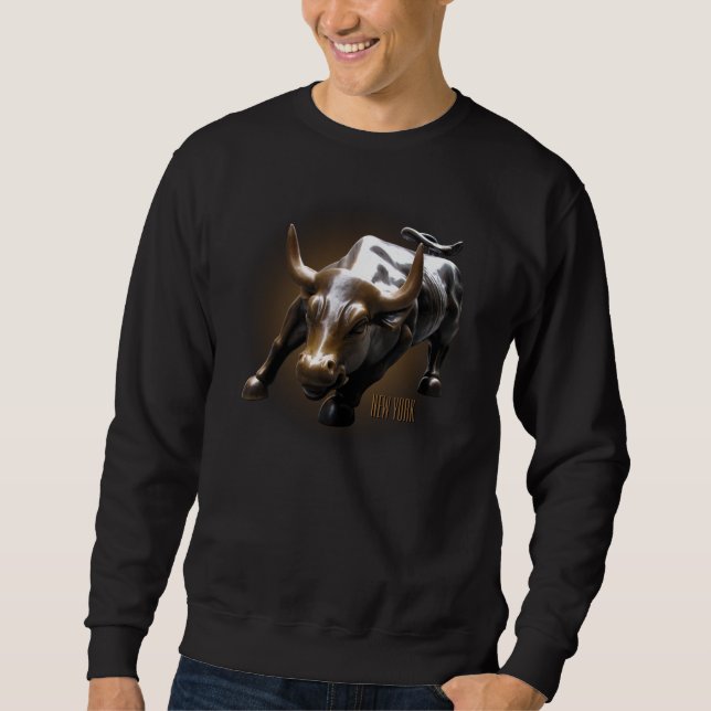 Cool New York Sweatshirt NYC Bull Shirt Souvenir (Front)