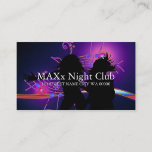 Cool Night Club Dancing Bar Nightlife Business Business Card