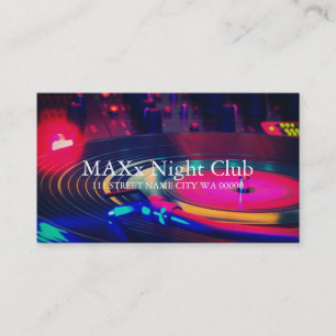 Cool Night Club Dancing Bar Nightlife Business Card