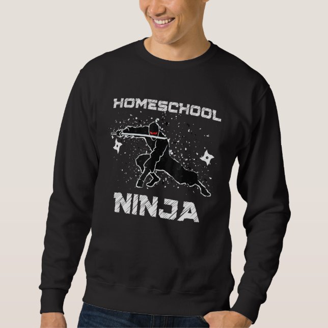 Cool Ninja Homeschool Mum Multitasking Dad Team Ho Sweatshirt (Front)
