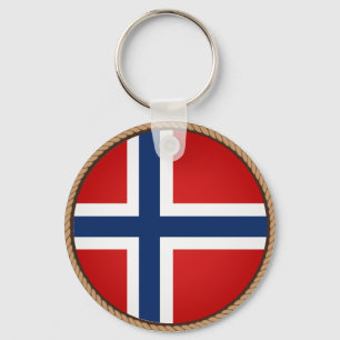 Cool Norway Flag Seal Key Ring