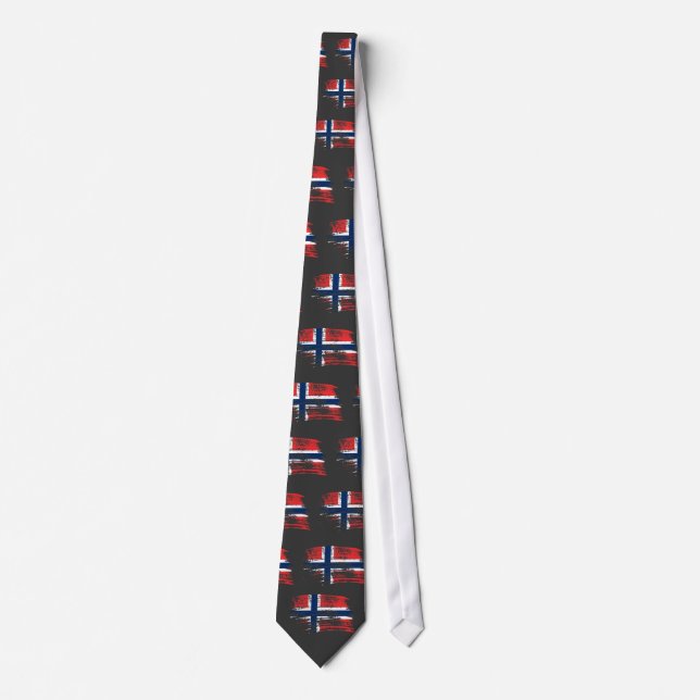 Cool Norwegian flag design Tie (Front)