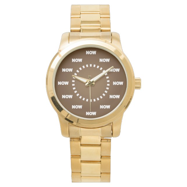 Cool "NOW" Watch (Brown) (Front)