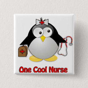 Cool Nurse 15 Cm Square Badge
