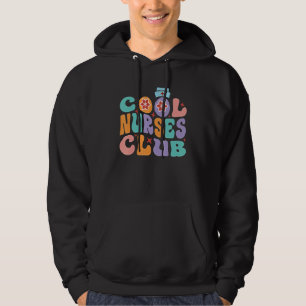 Cool Nurses Club Future Nurse Life Groovy Retro Hoodie