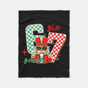 Cool Nutcracker Christmas 67 Six Seven Gen Alpha S Fleece Blanket