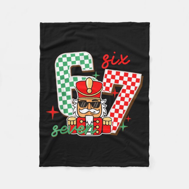 Cool Nutcracker Christmas 67 Six Seven Gen Alpha S Fleece Blanket (Front)
