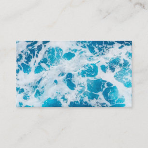 cool ocean business card template teal blue