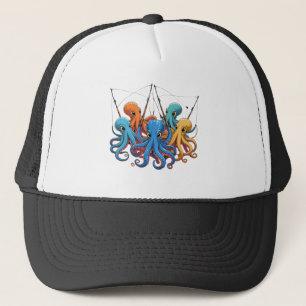 Cool Octopus Fishing Cap