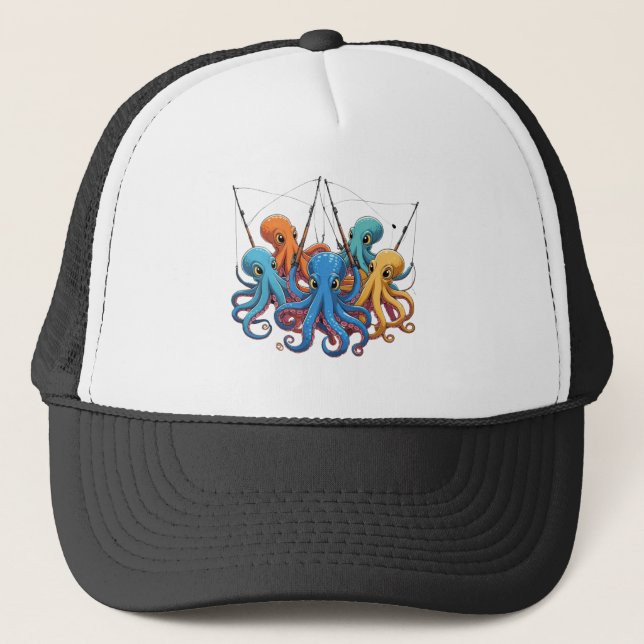 Cool Octopus Fishing Cap (Front)