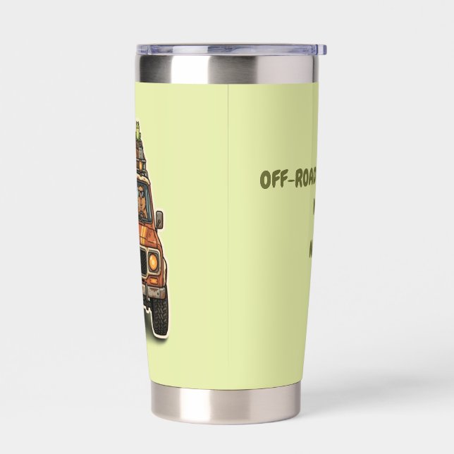 Cool Off-Road Capybara Camping Custom  Insulated Tumbler (Left)