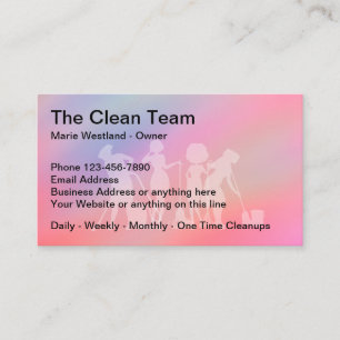Cool Office And Residential Cleaning Business Card