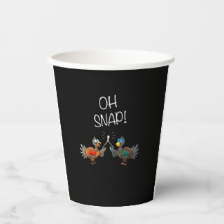 Cool Oh Snap! _ Funny Turkey With Wishbone Thanksg Paper Cups