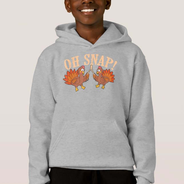 Cool Oh Snap!  Funny Turkey With Wishbone Thanksgi (Front)