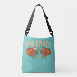 Cool Oh Snap! Funny Turkey With Wishbone Thanksgi Crossbody Bag