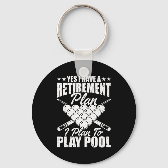 Cool Ol Design For Men Women Billiards Lover Ol Pl Key Ring (Front)