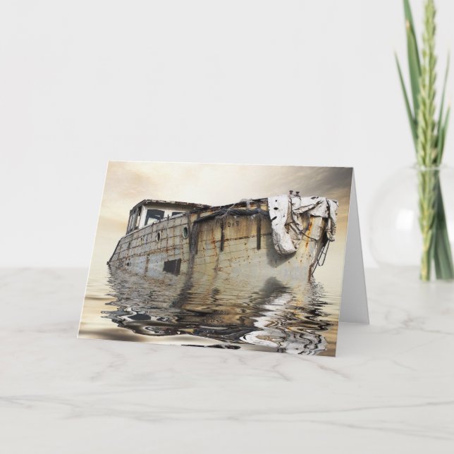 cool old boat card (Front)