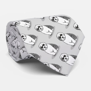 Cool Old English Sheepdog (Grey 1) Cute Funny Tie