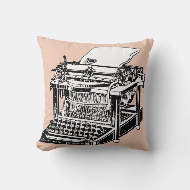 Cool Old Typewriter Pillow (Front)