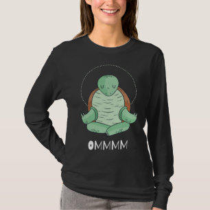 Cool OMMM meditation relaxation turtle yoga T-Shirt