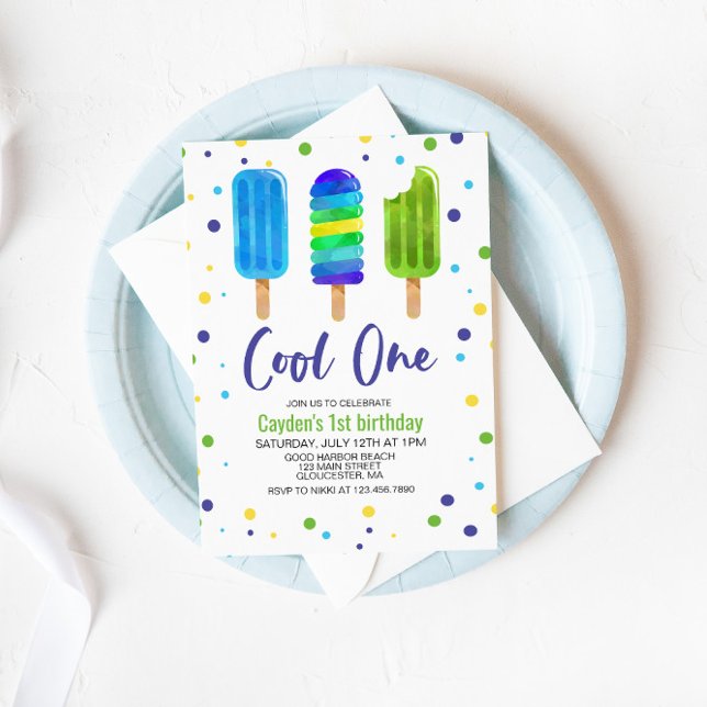 Cool One 1st Birthday Invitation (Creator Uploaded)