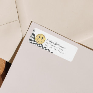 Cool One Boy's Chequered Retro Return Address