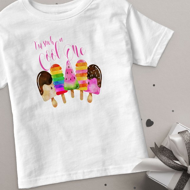Cool One Girls 1st Birthday Popsicle Toddler T-Shirt (Creator Uploaded)