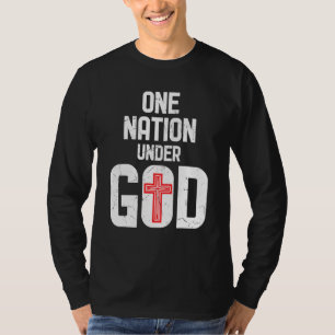 Cool One Nation Under God Religion Red Cross Activ T-Shirt