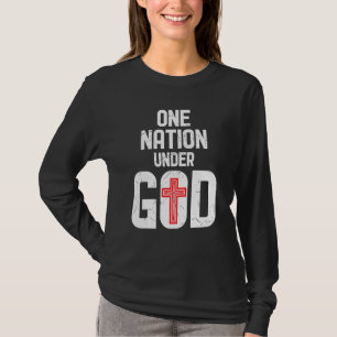 Cool One Nation Under God Religion Red Cross Activ T-Shirt