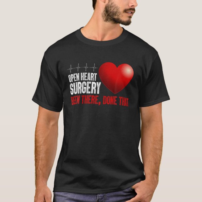 Cool Open Heart Surgery Art Men Women Heart Attack T-Shirt (Front)