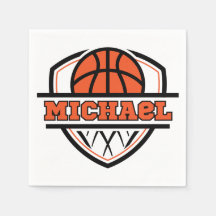 Cool Orange Black Basketball Sports