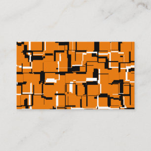 COOL Orange Black White Business Card