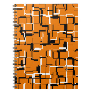 COOL Orange Black White Notebook