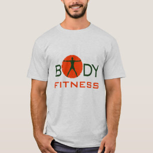 Cool Orange Green Body Madness Sports and Fitness T-Shirt