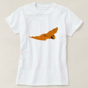 Cool Orange Halloween Bat T-Shirt