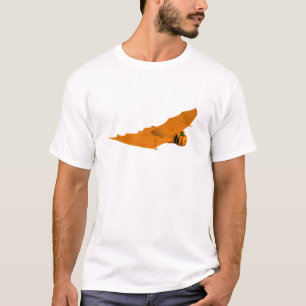 Cool Orange Halloween Bat T-Shirt