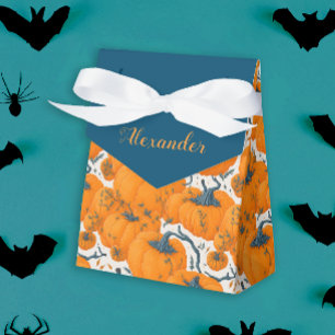 Cool Orange Pumpkins Autumn Halloween  Favour Box