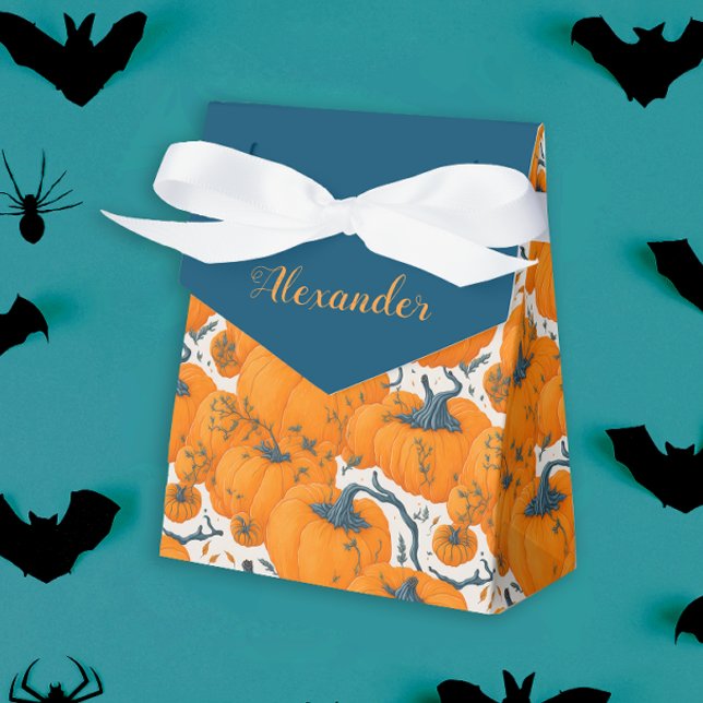 Cool Orange Pumpkins Autumn Halloween  Favour Box (Creator Uploaded)