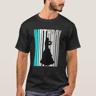 Cool Orange Retro Girls Violin Birthday Orchestra  T-Shirt